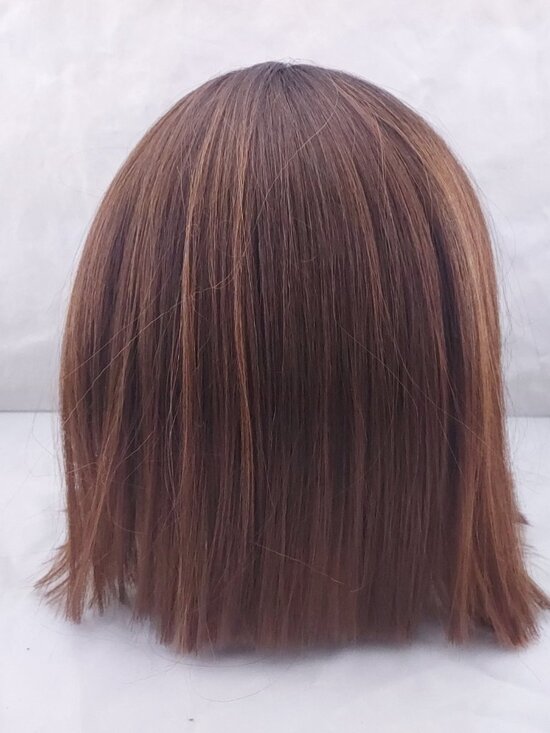 Janet Collection Brown Hair Wig Straight Mid Length